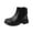Black, variant on RUIYANQI Women's Square Toe Chelsea Boots Knit Cuff Slip-On Platform Sole PU Leather Material Fashion Winter Booties For Women Black Women Sandal