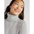 thumbnail image 5 of Time and Tru Women's Ribbed Knit Turtleneck Dress, Sizes S-XXXL, 5 of 6