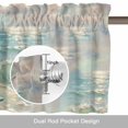 thumbnail image 6 of Summer Ocean Valance Curtain Watercolor Funny Pig Teal Surfboard Coastal Wave Window Valances Rod Pocket Short Curtains Window Treatments for Kitchen Bedroom Bathroom Laundry 56" x 16", 6 of 9