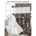 thumbnail image 4 of No Hook Cloth Fabric Shower Curtain with Snap in Liner, Thanksgiving Mushrooms Waterproof Shower Curtains Set with See Through Top Window, Country Leaves Botanical Black Bath Curtains Shower 54"x78", 4 of 6