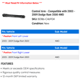 thumbnail image 2 of Control Arm - Compatible with 2003 - 2009 Dodge Ram 3500 4WD 2004 2005 2006 2007 2008, 2 of 2