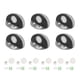 thumbnail image 1 of Tope de puerta Nikou Tope de Puerta de Media Luna de 6 Piezas de Caucho de Acero Inoxidable, 1 of 15