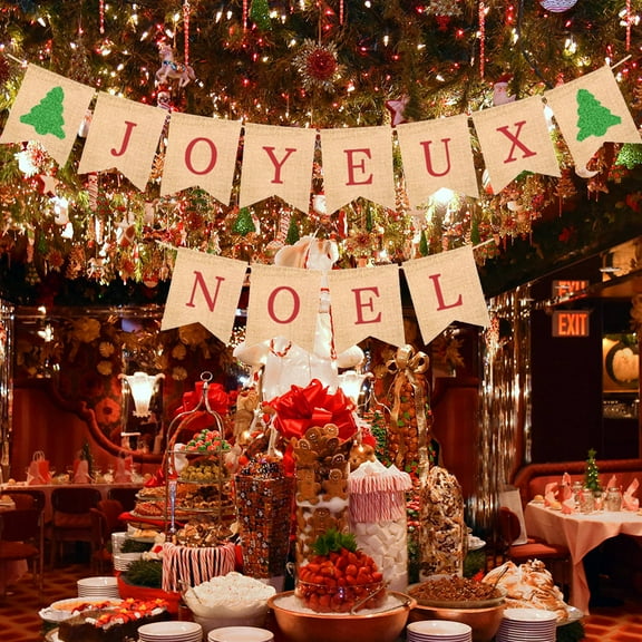 Christmas Decoration Pull Flag Felt Garland Bunting Banner