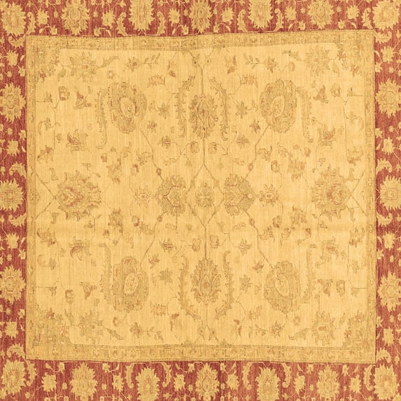 Ahgly Company Indoor Square Oriental Brown Traditional Area Rugs, 8' Square