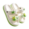 thumbnail image 3 of Uobin Toddler Slide Sandals Boys Girls Adjustable Strap Slippers Kids Non- Open Toe Sandals Shower Bathroom Beach Pool Shoes, 3 of 4