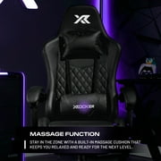X Rocker Apex PC Gaming Chair with Massage Function and Footrest, Black