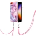 thumbnail image 2 of Mantto for iPhone 7/8/SE 2020/SE 2022 Case, with Lanyard Adjustable Strap, Marble Pattern Soft TPU Bumper Hard PC Back Shockproof Protective Glossy Stylish Durable Phone Case for Women Girls,Pink, 2 of 7