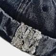 thumbnail image 7 of Hsqqdc Vintage Washed Denim Brimless Hat, Distressed Docker Cap Adjustable Sailor Cap, 7 of 7