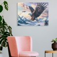 thumbnail image 3 of Yiluyinqing Eagle Mountain Bird Art Modern Canvas Prints Wall Decor for Home, Living Room, Ready To Hang Room Art Decor 16x12in, 3 of 6