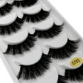 thumbnail image 3 of Fiudx Pestañas Postizas Naturales, Paquete de 5 Pares, Diseño Invisible con Nudo Cómodo, Estilo Acampanado Entrecruzado, Accesorio de Belleza Reutilizable, Look Glamuroso para El Día a Día, Guía de A, 3 of 4