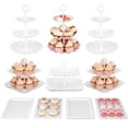 thumbnail image 1 of Juego de soportes para tartas NWK, paquete de 10 unidades de dos y tres niveles, 1 of 5