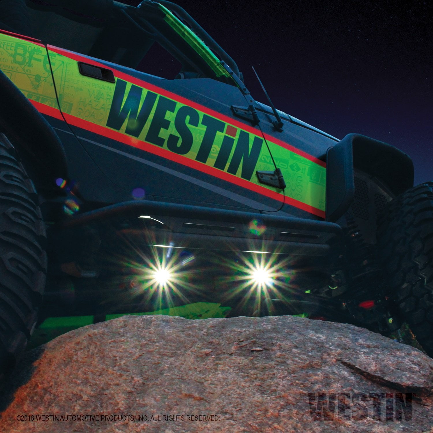 Westin LED Rock Light Kit - 07-18 Jeep Wrangler JK / 18-19 Jeep Wrangler JL - 09-80015 Fits select: 2015-2017,2021 JEEP WRANGLER UNLIMITED