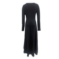 thumbnail image 5 of Bodycon Dresses for Women Boho Stretch Draped Fall Maxi Wrap Knotted Dress (Black XL), 5 of 6