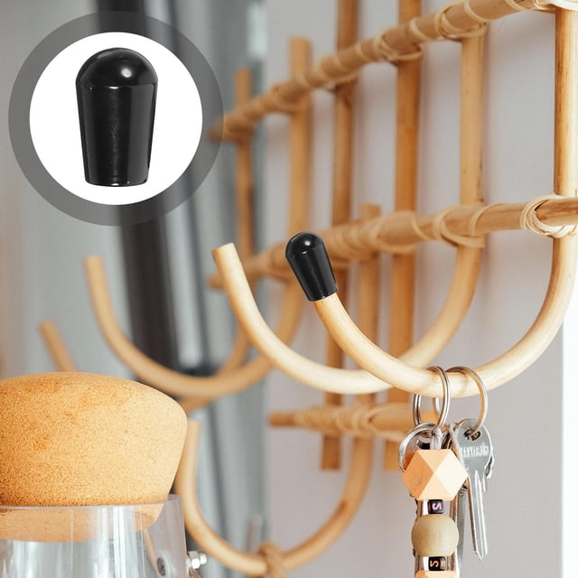 unbranded 100Ud Tapas Para Extremos De Gancho Negras Protección Duradera Para Cables Y Colgadores Fácil Instalación