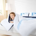 thumbnail image 3 of Manfei Romantic Dreamy P Personalized Initial Queen Comforter Set 3pcs for Girls Kids,Teens Women Kawaii Bow Tie Letter Bedding Comforter Set,Navy Blue Reversible,Microfiber Bedroom Decor, 3 of 6