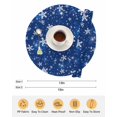 thumbnail image 6 of 13 Inch Round Placemats Set of 6, Blue Snowflake Christmas Non Slip Heat Insulation PP Table Mats, Winter Xmas Snowflake Washable Place Mats for Kitchen Dining Party Table Decor, 6 of 7