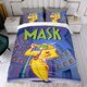thumbnail image 4 of Aventuras de la Máscara Conjunto de sábanas temático, trío de piezas, cómodo y amigable con la piel, diseño único, regalo de decoración para el hogar para familiares, amigos y fans,135cm *200cm, 4 of 6