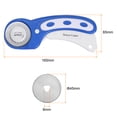 thumbnail image 2 of Rotary Cutter with 5pcs 45mm Straight Blade for Fabric Cutting Blue, 2 of 6