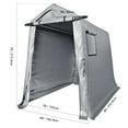 thumbnail image 3 of KFFKFF Sturdy Outdoor Cover, 6x8x7 ft Reliable All-Season Storage Pavilion, Quick Assembly Enclosure with Retractable Door & Ventilated Windows for Motorbikes, Bikes, & Garden Tools, 3 of 9