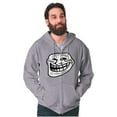 thumbnail image 5 of Troll Face Original Meme Smile Mad Zip Up Hoodie Men's Women's Brisco Brands S, 5 of 6