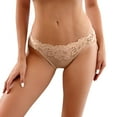 thumbnail image 2 of Women's Briefs Bikini Small Underwear V Cut Panties for Women Sexy Womens Underwear Lace Pack Women Bikini Lace Running No Chafe No Show Panties French Cut Khaki S, 2 of 4