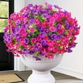 thumbnail image 6 of Uv Resistant Artificial Outdoor Flowers, Pink White Gradient, 18 in Hobby, Artificial Flowers, Garden Decorations Outdoor, Fence Planter Arrangements, 1 Pc, 6 of 7
