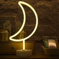 thumbnail image 3 of LOGO Crescent neon, LED Safety Art Wall Luz de neón decorativa Mesa de noche con batería/USB para regalos de niños, habitación de bebé, boda (blanco cálido, 3 of 3