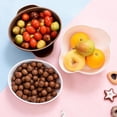 thumbnail image 2 of Plato Snacks Zulema Caja de almacenamiento de cáscara de fruta de doble capa rosado, 2 of 2
