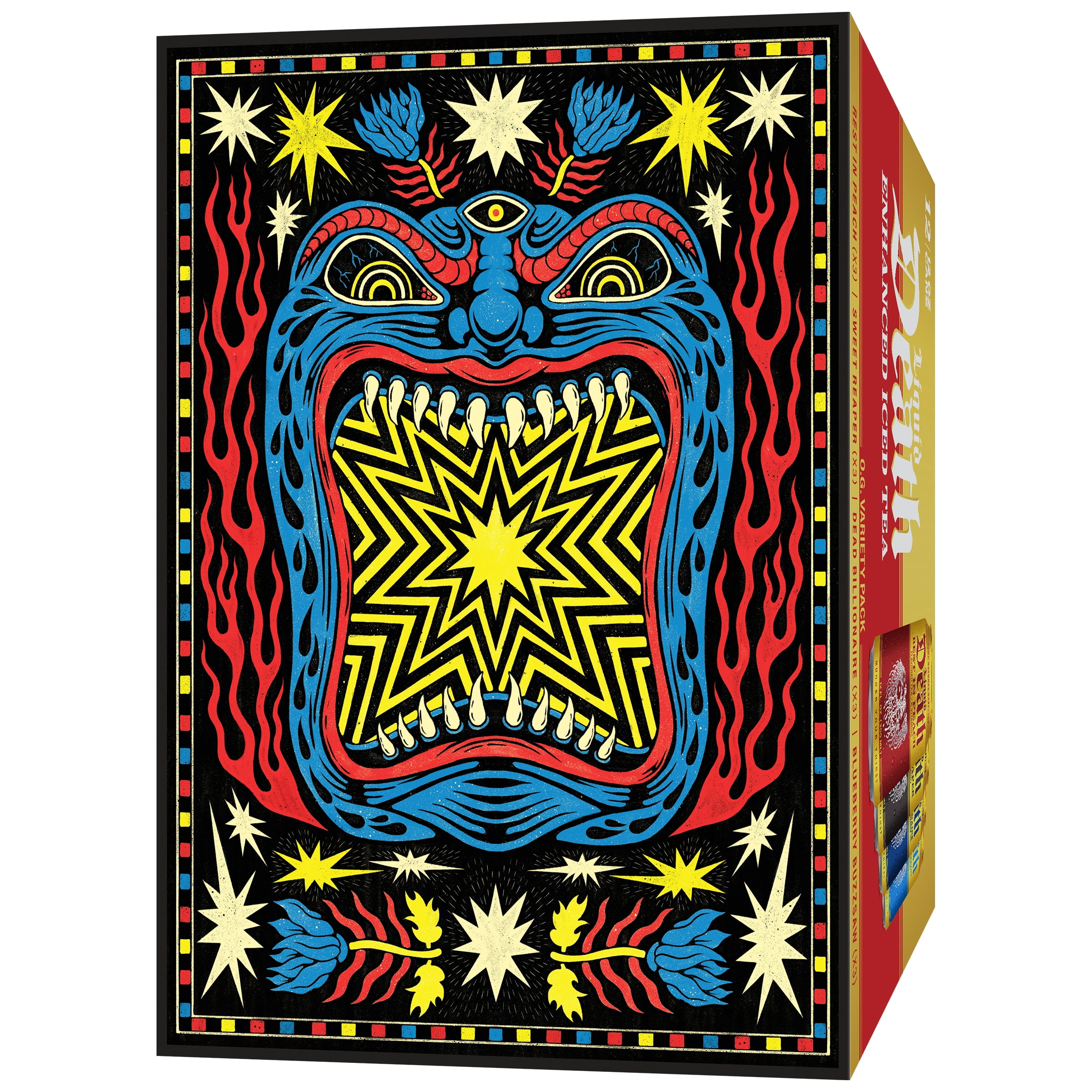 Liquid Death Variety Pack Iced Tea 12-pack (12 fl oz Cans), 4 Flavors: Dead Billionaire, Rest in Peach, Sweet Reaper, Blueberry Buzzsaw