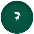 thumbnail image 1 of Kraftware Corp. Kasualware 14 Inches Round Serving Tray Green Beach Chair, 1 of 1
