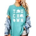 thumbnail image 2 of Touchdown Football Season Shirt for Women and Teens Fall Football Gear Graphics Game Day Seafoam Shirt Adult X-Large, 2 of 4