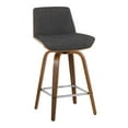 thumbnail image 4 of Corazza Counter Stools for Kitchen Counter in Fabric and Walnut Wood, Counter Height Chairs, Bar Stools Set of 2, Counter Height Chairs, Bar Stools For Kitchen Island, 4 of 6