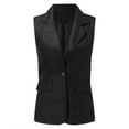 thumbnail image 4 of Mifelio Jackets for Women, Womens Vest Coat Casual Blazers Open Front Sleeveless Work Jackets Blazers Vest for Women Black L, 4 of 6