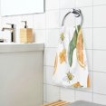 thumbnail image 3 of Yayeee 100% Cotton Hand Towels for Bathroom 16" x 28" Soft Absorbent Kitchen Towel, Orange Watercolor Bees, 3 of 7