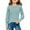 Light Blue1, variant on Jalioing Girls Long Sleeve Knit Tops Ribbed Knit Crew Neck Casual Blouse Tops Kids Spring Pullover Tee Shirt