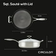 thumbnail image 2 of Circulon SteelShield Hybrid 5 Qt Stainless Steel Nonstick Induction Sauté Pan, Silver, 2 of 11