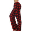 thumbnail image 2 of DENGDENG Fall Pajama Pants Women Christmas Plaid Flannel Fuzzy Pjs Pants Warm Sleep Fleece Loungewear Pants Cozy Straight Leg Soft Plus Size Pajama Bottoms Red XS, 2 of 4
