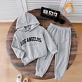 thumbnail image 2 of Zshosam Girls Fall Clothes Sets Toddler Girls Fleece Hoodie and Leggings Outfit Set Infant to Big Kid Size 3T 4T,(Grey 3-4 Years), 2 of 5