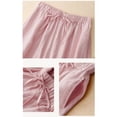thumbnail image 4 of Delayuji Womens Cotton Linen Pants Casual Elastic Waist Wide Leg Pants Loose Slimming Ankle Length Pants Summer Trendy, 4 of 5