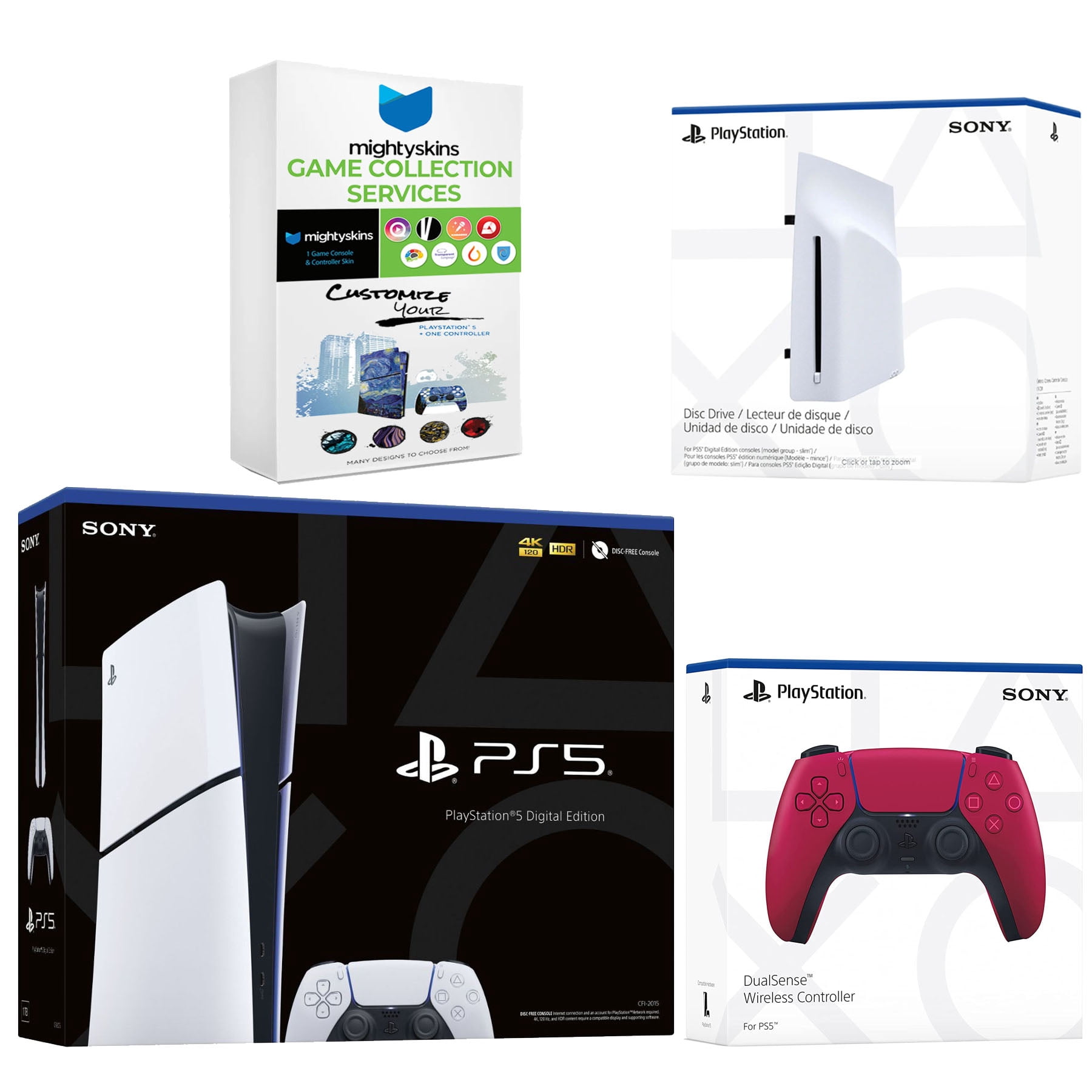Sony PlayStation 5 Slim Digital Bundle with Disc Drive, Extra