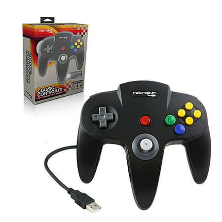 Retrolink Nintendo 64 Style USB Controller for PC, Black, (Best Nintendo 64 Controller)