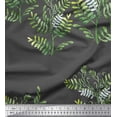 thumbnail image 1 of Soimoi Gray Moss Georgette Fabric Mimosa Pudica Leaves Printed Craft Fabric by the Yard 44 Inch Wide, 1 of 3