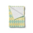 thumbnail image 2 of Ethnic Soft Flannel Fleece Throw Blanket, Traditional Motif Pattern Oval Shapes with Dots in Pale Colors, Cozy Plush for Indoor and Outdoor Use, 60" x 80", Mint Green Yellow White, by Ambesonne, 2 of 5