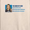 thumbnail image 3 of Parks and Recreation - You Know My Code - Women's Lightweight French Terry Long Sleeve Shirt, 3 of 5