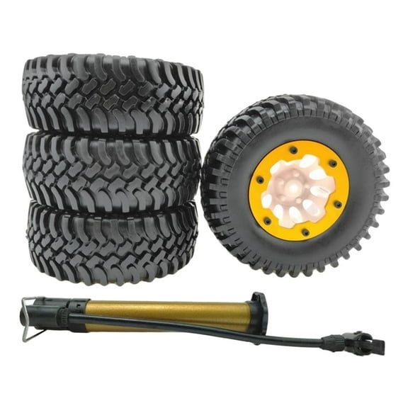 4x 1.9" Wheels & Tires Set Fit for SCX10 D90 90046 RC Crawler Vehicles Trucks DIY Accessory - White