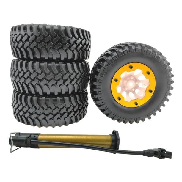 1.9 "Caucho Inflable Llantas Llantas Neumáticos para SCX10 D90 90046 4WD RC Vehículos de Rastrero de Vehículos de Vehículos blanco Yotijar rc ruedas y neumáticos
