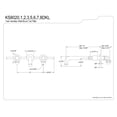 thumbnail image 5 of Kingston Brass KS8028DKL Kaiser Two-Handle Wall Mount Roman Tub Faucet, Brushed Nickel, 5 of 5