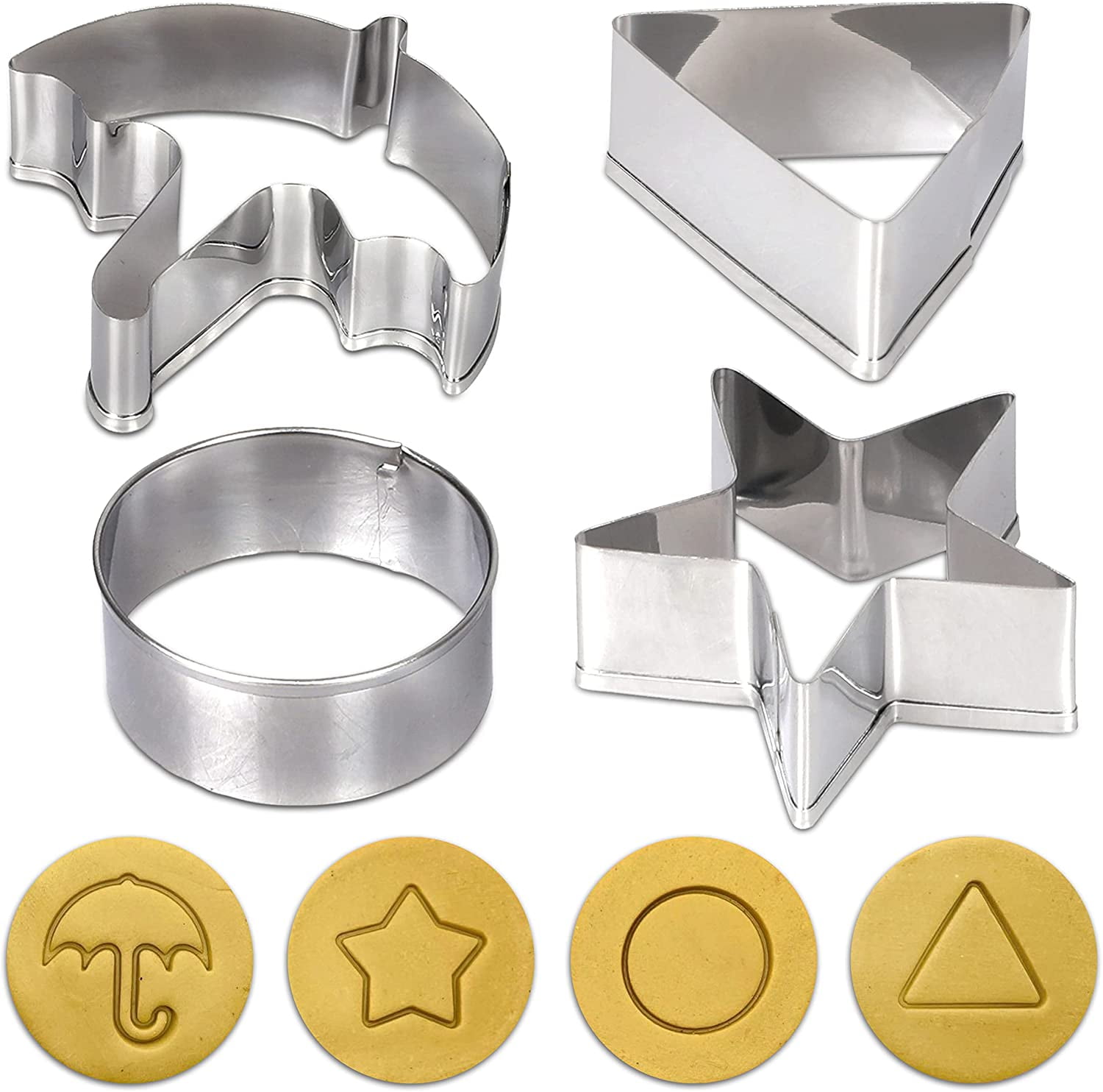 4 Pc Cookie Cutter Squid Game Set Make Dalgonda Candy Squid Cookies