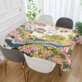 thumbnail image 2 of Yayeee Tablecloths 54" x 54" Rectangle Wrinkle Resistant Party Table Cover, Pink Floral Wave, 2 of 8