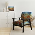 thumbnail image 2 of Designart "Chromatic Meadows with Abstract Wildflowers I" Multi-Color Wildflowers Upholstered Accent Chair - Traditional Arm Chair For Living Room, 2 of 5